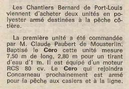 Construction cero cc bernard port louis 1981